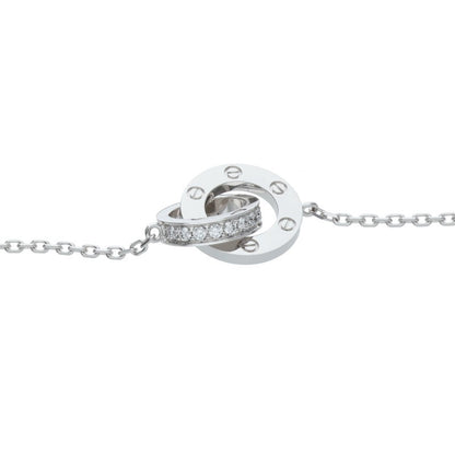 Cartier LOVE NECKLACE 18K WG Pave Diamond Necklace