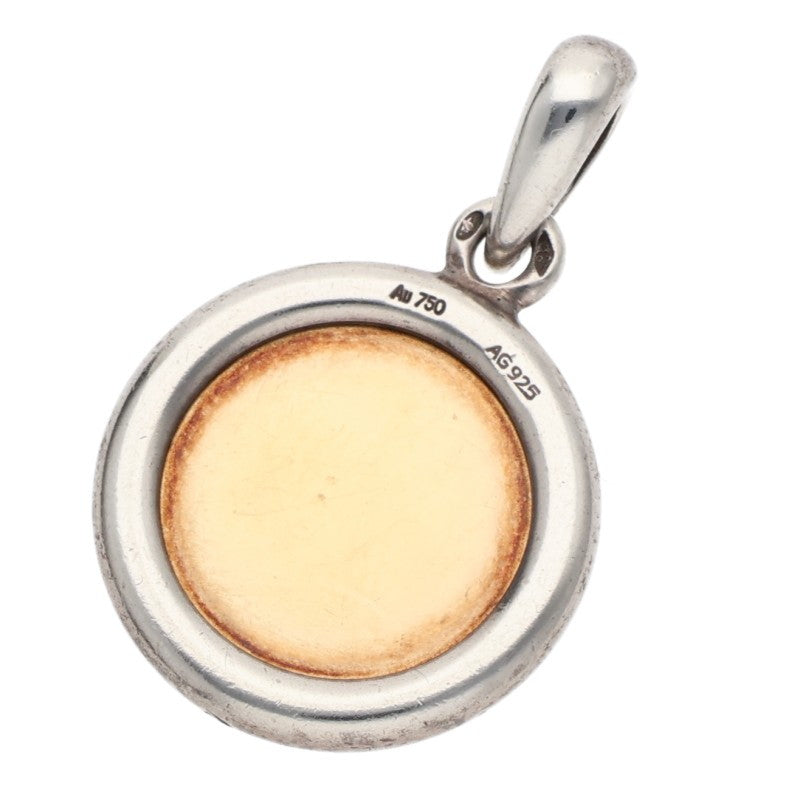 HERMES Sellier 18K Yellow Gold Charm Necklace Size ONE SIZE