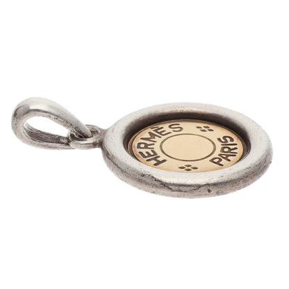 HERMES Sellier 18K Yellow Gold Charm Necklace Size ONE SIZE