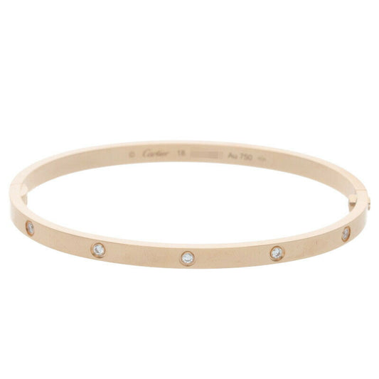 Cartier LOVE BRACELET SM K18PG 10P Diamond Size ONE SIZE