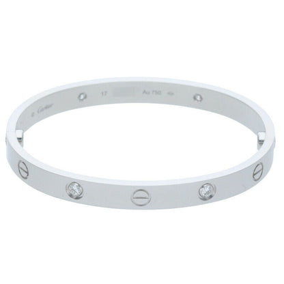 Cartier LOVE BRACELET K18WG 4P Diamond Size ONE SIZE