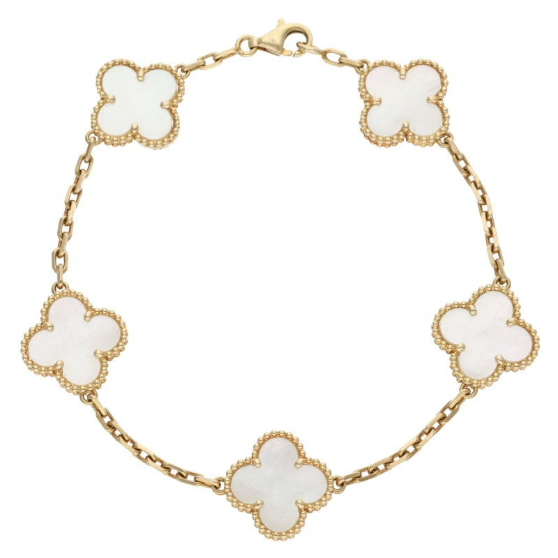 VANCLEEF & ARPELS Vintage Alhambra K18YG 5P Size ONE SIZE