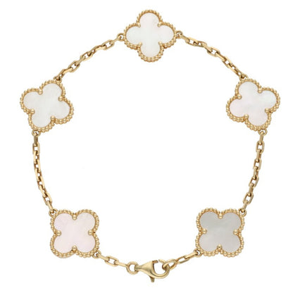 VANCLEEF & ARPELS Vintage Alhambra K18YG 5P Size ONE SIZE