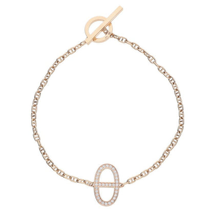 HERMES Chaine d'Ancre Contour K18PG Diamond Size ONE Multi