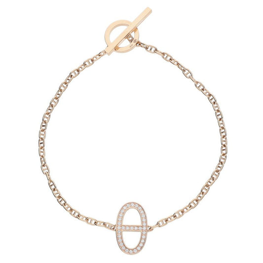 HERMES Chaine d'Ancre Contour K18PG Diamond Size ONE Multi