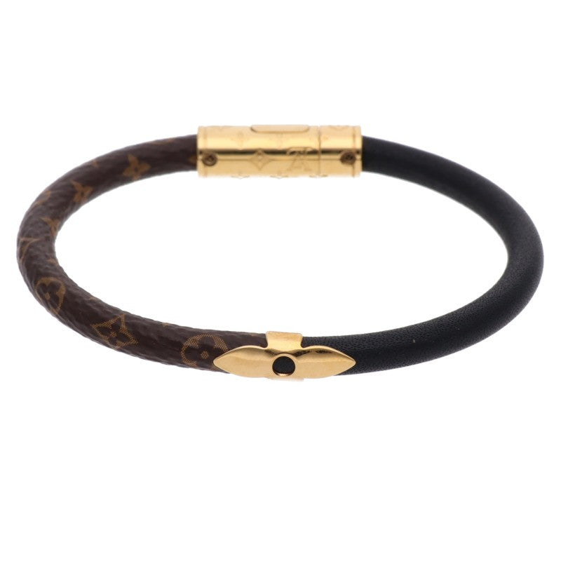 Louis Vuitton Daily Monogram Bracelet Brown x Black x Gold (Silver 7.59g)