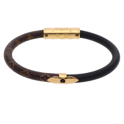 Louis Vuitton Daily Monogram Bracelet Brown x Black x Gold (Silver 7.59g)