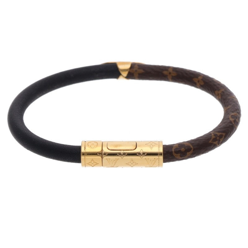 Louis Vuitton Daily Monogram Bracelet Brown x Black x Gold (Silver 7.59g)