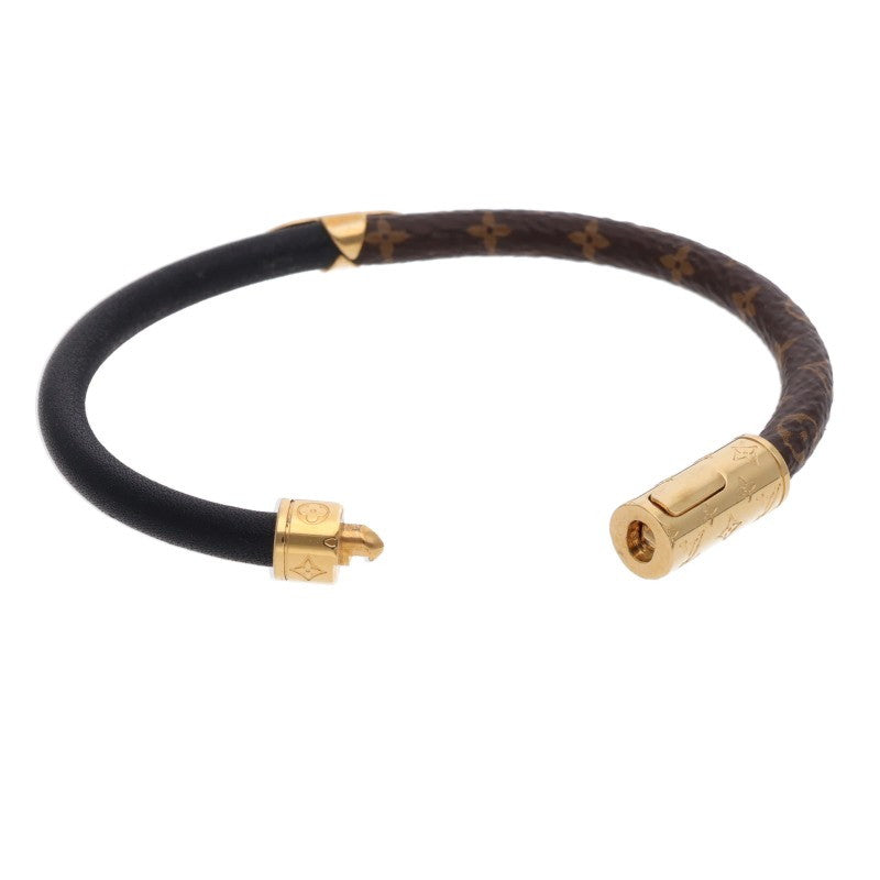 Louis Vuitton Daily Monogram Bracelet Brown x Black x Gold (Silver 7.59g)