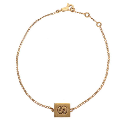 CELINE Initial Gold Chain Bracelet Size ONE SIZE