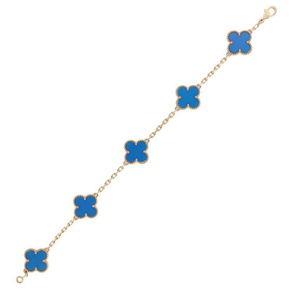 VANCLEEF & ARPELS Vintage Alhambra K18YG Agate Size ONE SIZE