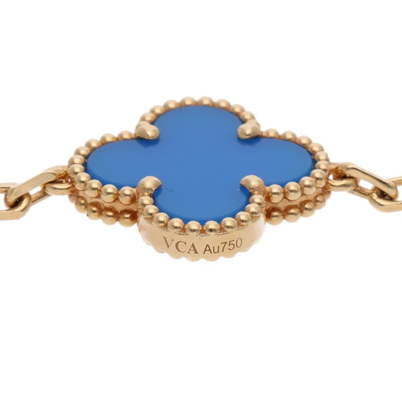VANCLEEF & ARPELS Vintage Alhambra K18YG Agate Size ONE SIZE