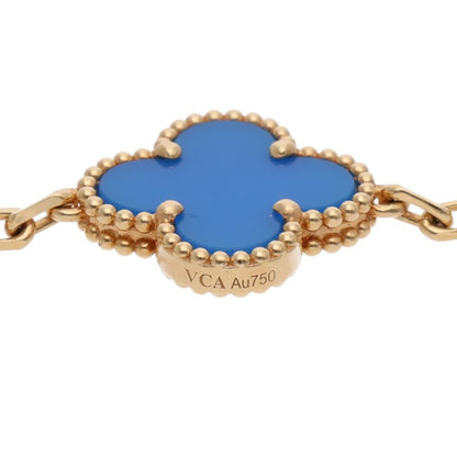 VANCLEEF & ARPELS Vintage Alhambra K18YG Agate Size ONE SIZE