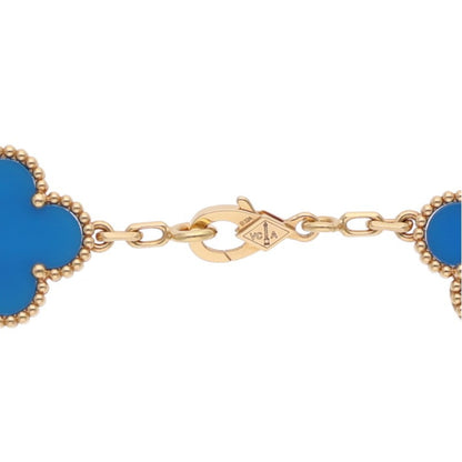 VANCLEEF & ARPELS Vintage Alhambra K18YG Agate Size ONE SIZE