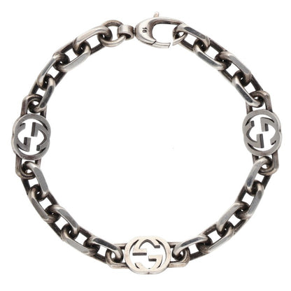 GUCCI Interlocking G Silver Bracelet Size ONE SIZE