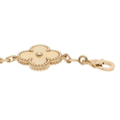 VANCLEEF & ARPELS Vintage Alhambra K18YG Size ONE Yellow