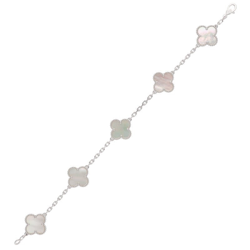 VANCLEEF & ARPELS Vintage Alhambra K18WG MOP Size ONE SIZE