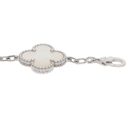 VANCLEEF & ARPELS Vintage Alhambra K18WG MOP Size ONE Multi