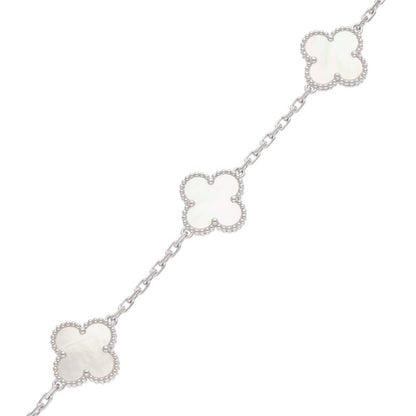 VANCLEEF & ARPELS Vintage Alhambra K18WG MOP Size ONE Multi