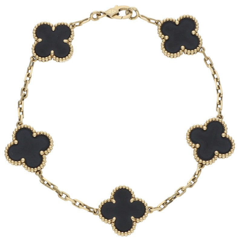 VANCLEEF & ARPELS Vintage Alhambra 5P Onyx Size ONE SIZE