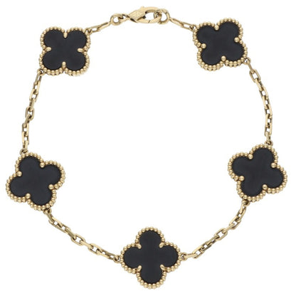 VANCLEEF & ARPELS Vintage Alhambra 5P Onyx Size ONE SIZE