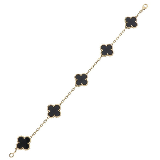 VANCLEEF & ARPELS Vintage Alhambra 5P Onyx Size ONE SIZE