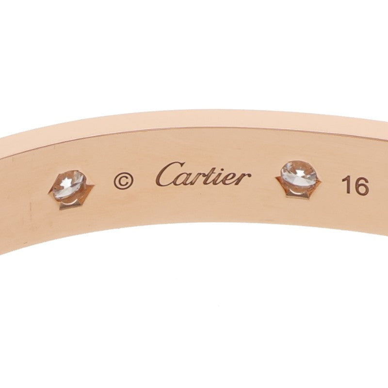 Cartier LOVE BRACELET 18KPG Pave Diamonds Size ONE SIZE