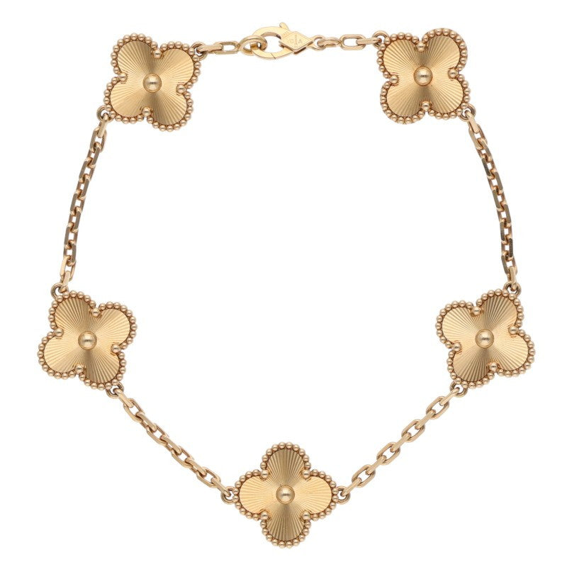 VANCLEEF & ARPELS Vintage Alhambra K18YG 5P Size ONE SIZE