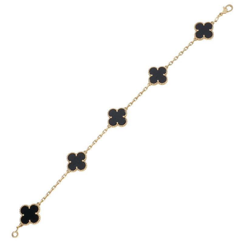 VANCLEEF & ARPELS Vintage Onyx Bracelet Size ONE SIZE