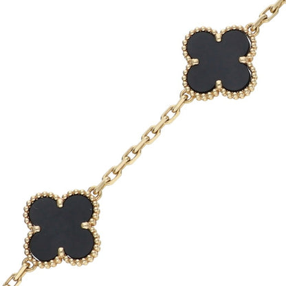 VANCLEEF & ARPELS Vintage Onyx Bracelet Size ONE SIZE