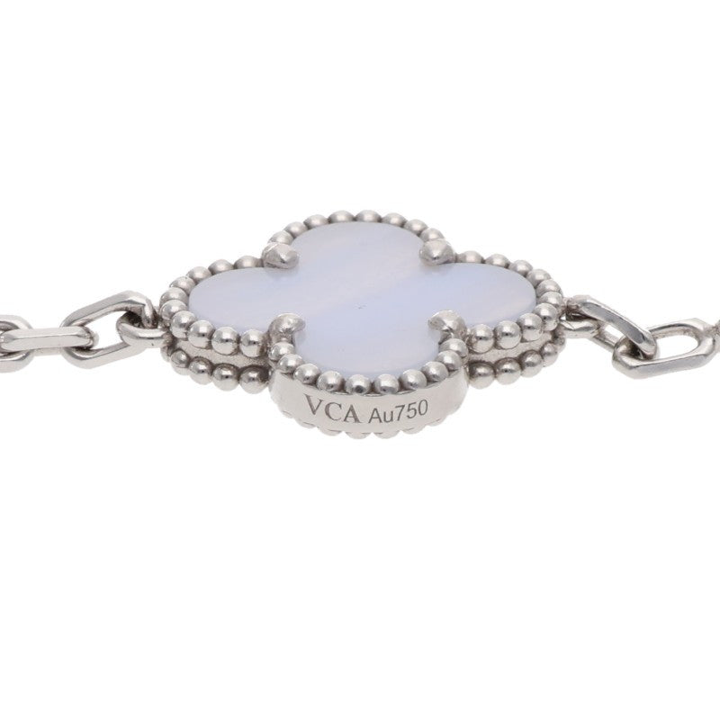 VANCLEEF & ARPELS Vintage Alhambra White Gold Bracelet Size ONE SIZE