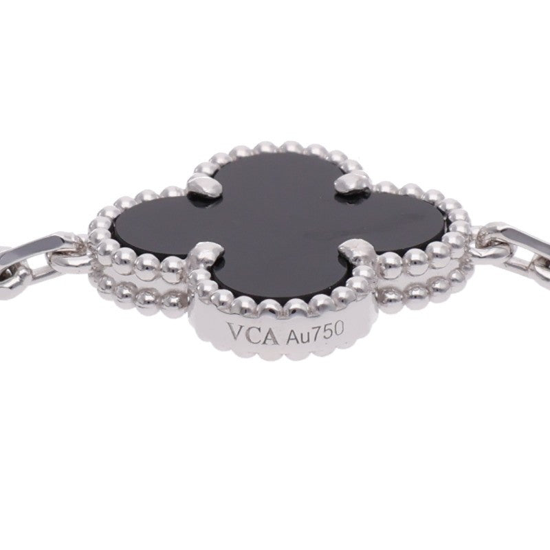 VANCLEEF & ARPELS Vintage Alhambra K18WG 5P Onyx Bracelet