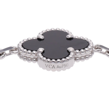 VANCLEEF & ARPELS Vintage Alhambra K18WG 5P Onyx Bracelet