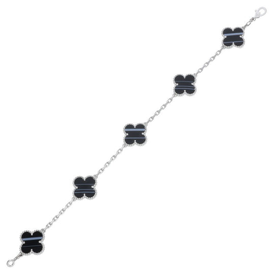 VANCLEEF & ARPELS Vintage Alhambra K18WG Onyx Bracelet