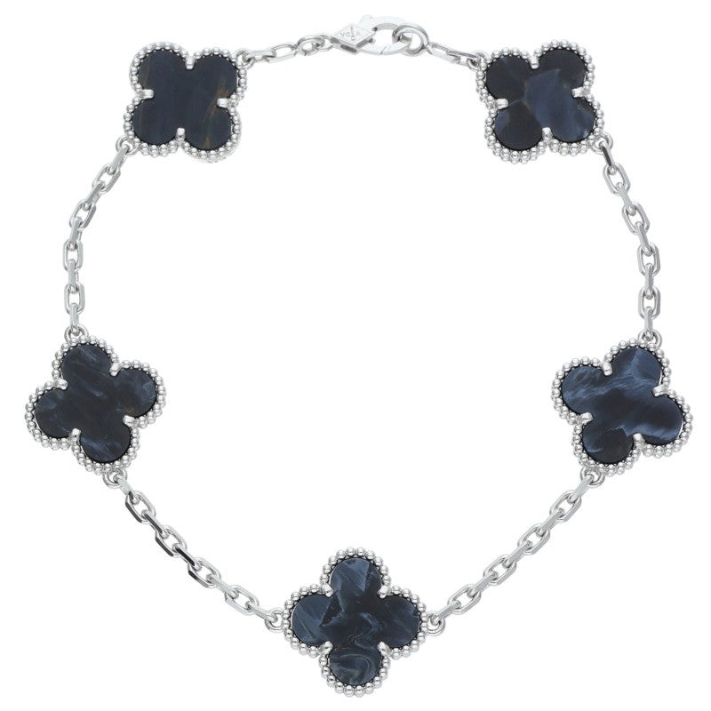 VANCLEEF & ARPELS Vintage Alhambra K18WG Petersite Bracelet