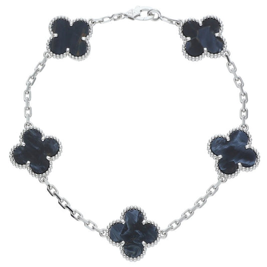 VANCLEEF & ARPELS Vintage Alhambra K18WG Petersite Bracelet