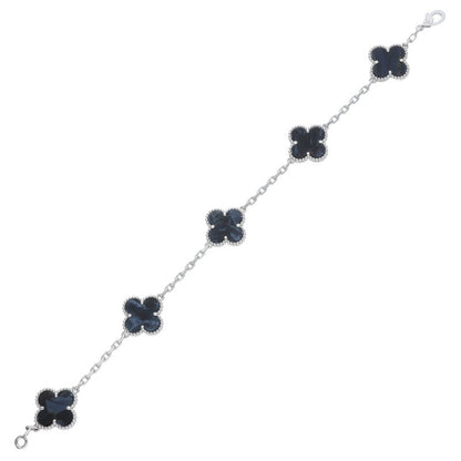 VANCLEEF & ARPELS Vintage Alhambra K18WG Petersite Bracelet