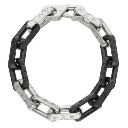 LOUISVUITTON Monogram Chain Metal Bracelet Size M