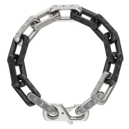 LOUISVUITTON Monogram Chain Metal Bracelet Size M