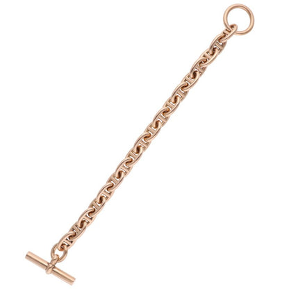 HERMES Chaine d'Ancre PM Pink Gold Bracelet Size 18LINK
