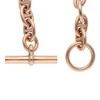 HERMES Chaine d'Ancre PM Pink Gold Bracelet Size 18LINK