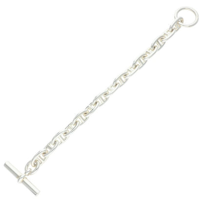 HERMES Chaine d'Ancre MM 925 Silver Bracelet Size 15LINK