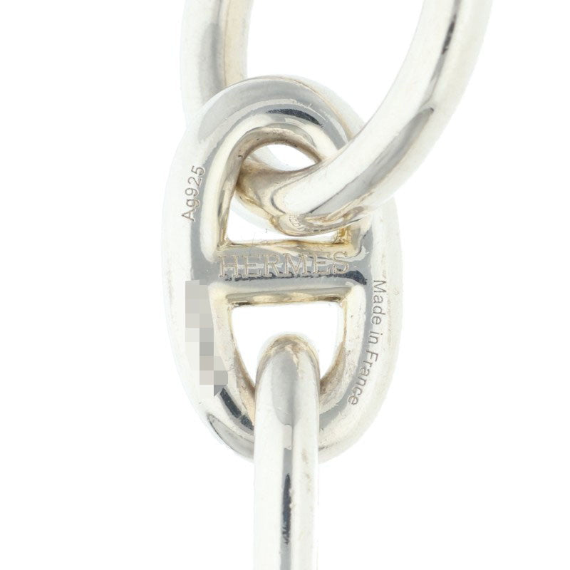 HERMES Chaine d'Ancre MM 925 Silver Bracelet Size 15LINK