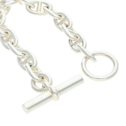 HERMES Chaine d'Ancre MM 925 Silver Bracelet Size 15LINK