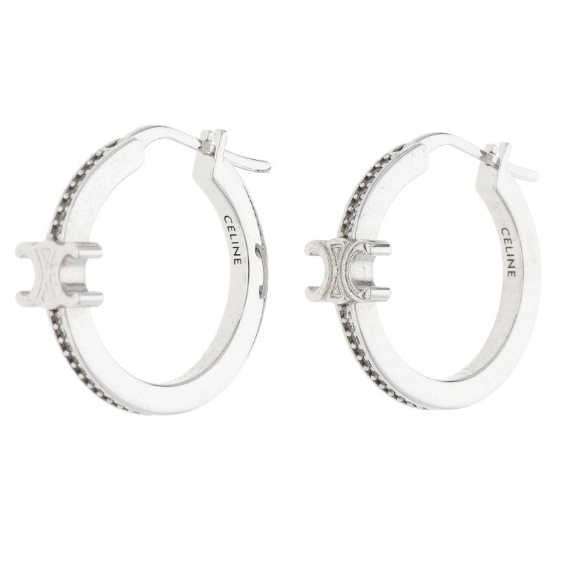 CELINE Sparkle Triomphe Crystal Hoop ONE SIZE Size ONE SIZE