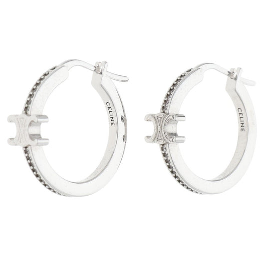 CELINE Sparkle Triomphe Crystal Hoop ONE SIZE Size ONE SIZE