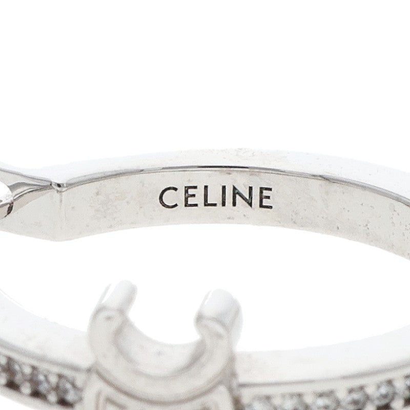 CELINE Sparkle Triomphe Crystal Hoop ONE SIZE Size ONE SIZE