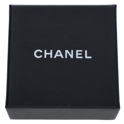 CHANEL Rhinestone Coco Mark Silver/Clear Earrings