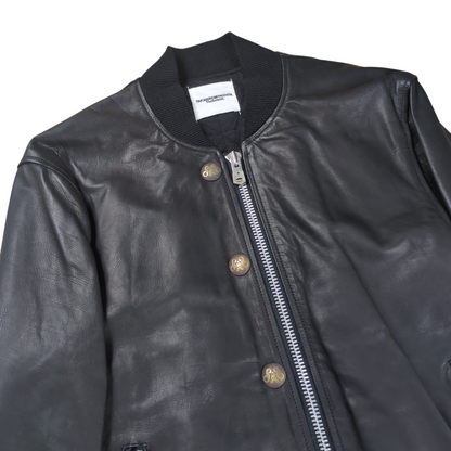 Takahiromiyashita The Soloist. Leather Bomber Jacket Size 52