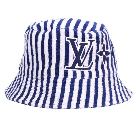 Louis Vuitton LV Reversible Striped Hat Blue x White Size L
